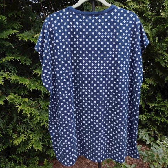 Lands' End Plus Sz-2X Soft Modal-Blend V-Neck Tee with Pleat & Side Slits - Picture 3 of 3